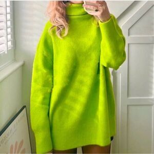 ZARA Indigo  Oversized Knit Sweater Jumper